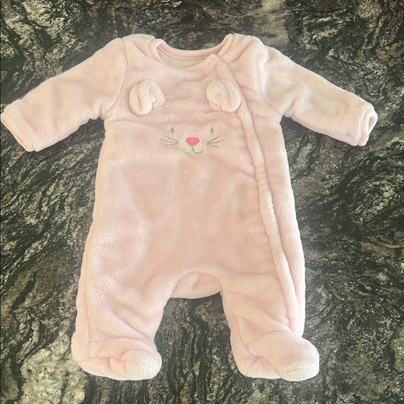 Absorba Pink Bunny Ear Footie - Picture 1 of 7